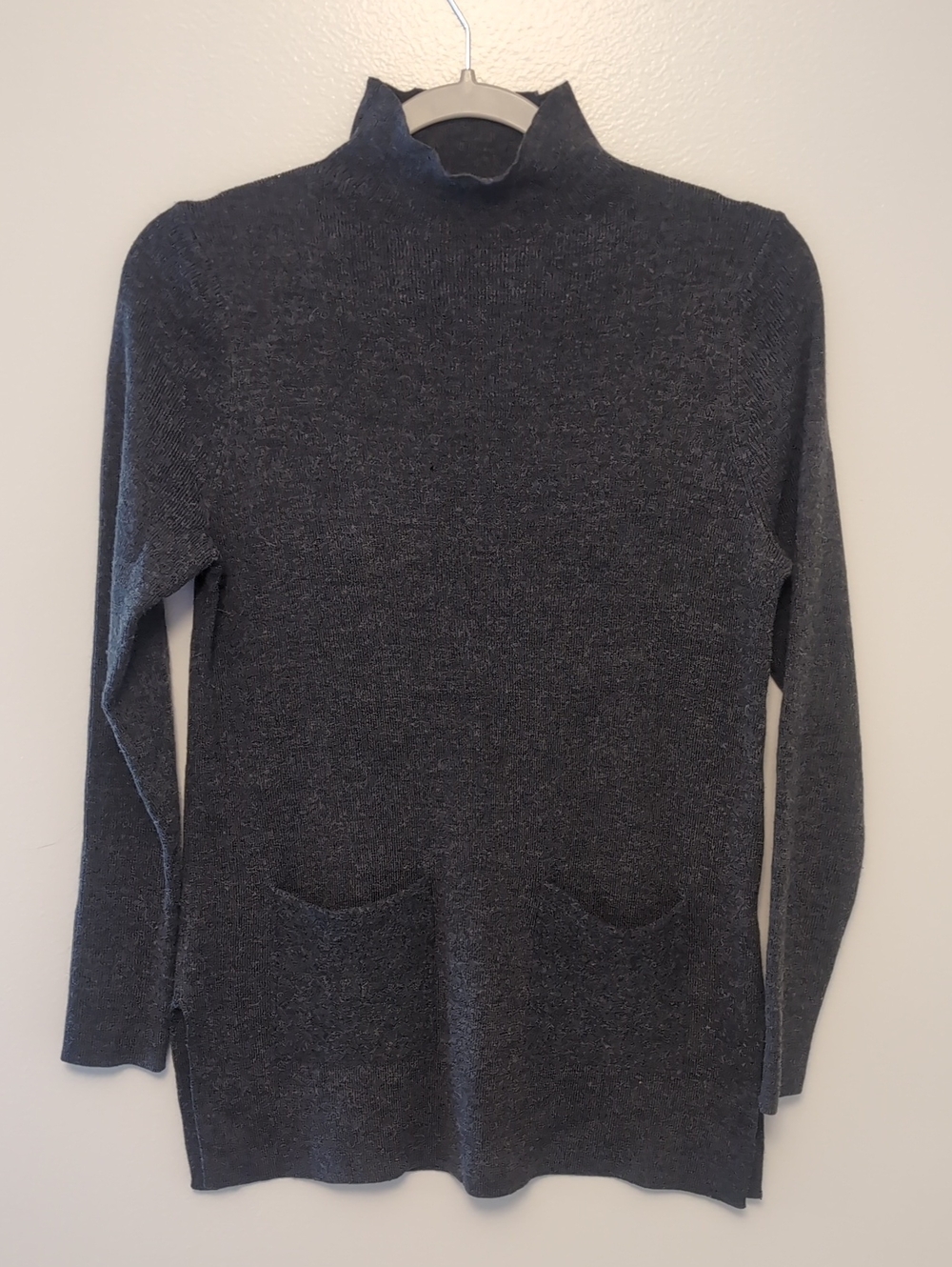 Mock Neck Tarhari Grey Sweater